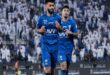 لاعبو الهلال يحتفلون بتسجيل هدف في مباراة ضد نيوم