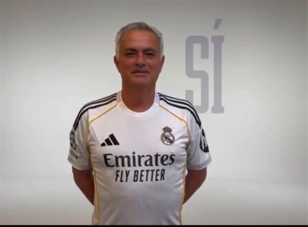 جوزيه مورينيو يرتدي قميص ريال مدريد في فيديو تم إنشاؤه بالذكاء الاصطناعي.