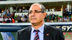 المدرب المغربي بادو الزاكي خلال مؤتمر تقديمه مدرباً للمنتخب الأردني