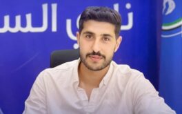حارس المرمى محمد رشيدات بقميص نادي السلط الجديد