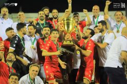 فريق أهلي حلب يحتفل بلقب الدوري السوري لكرة القدم
