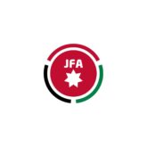 شعار الاتحاد الأردني لكرة القدم مع علامة Triple-A الذهبية