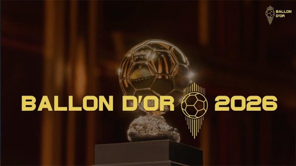 شعار الكرة الذهبية ومجلة فرانس فوتبول مع إشارة لعام 2026